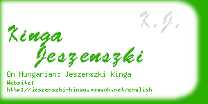 kinga jeszenszki business card